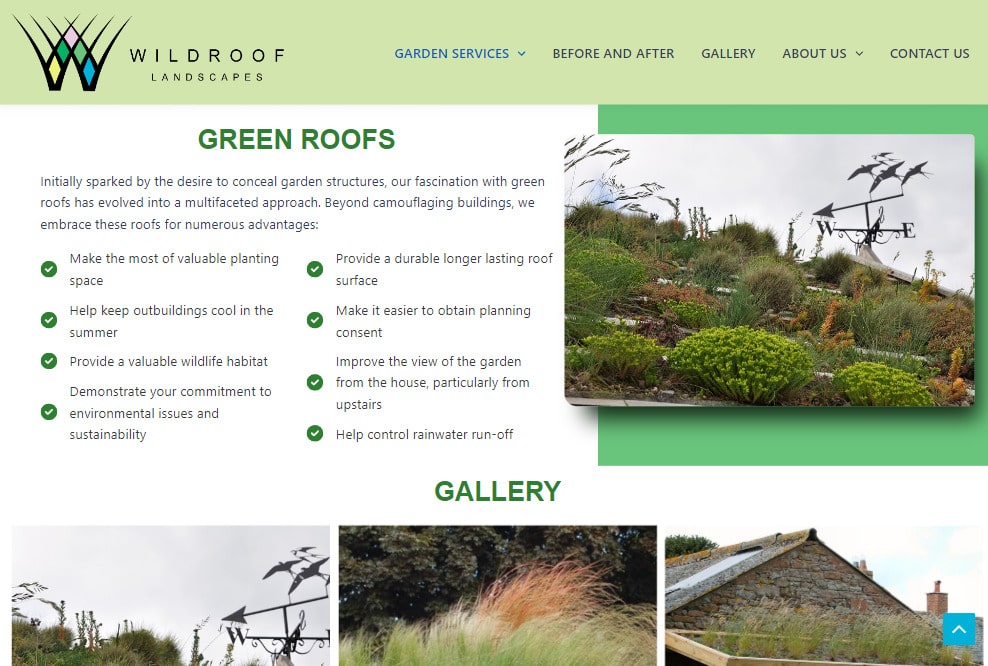 Green Roofs Services Page