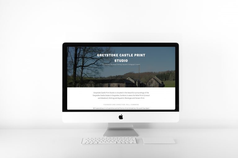 Greystoke Castle Print Studio Home Page WordPress Website Design