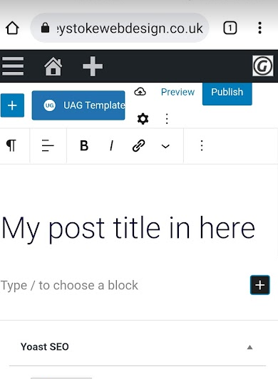 Type your post title, then let's add an image