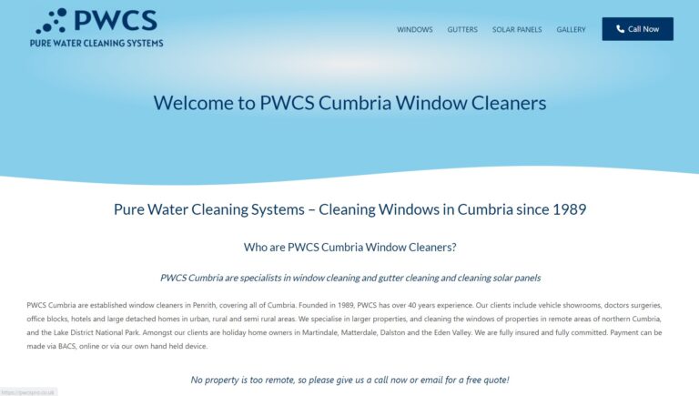 PWCS Window Cleaning Home Page