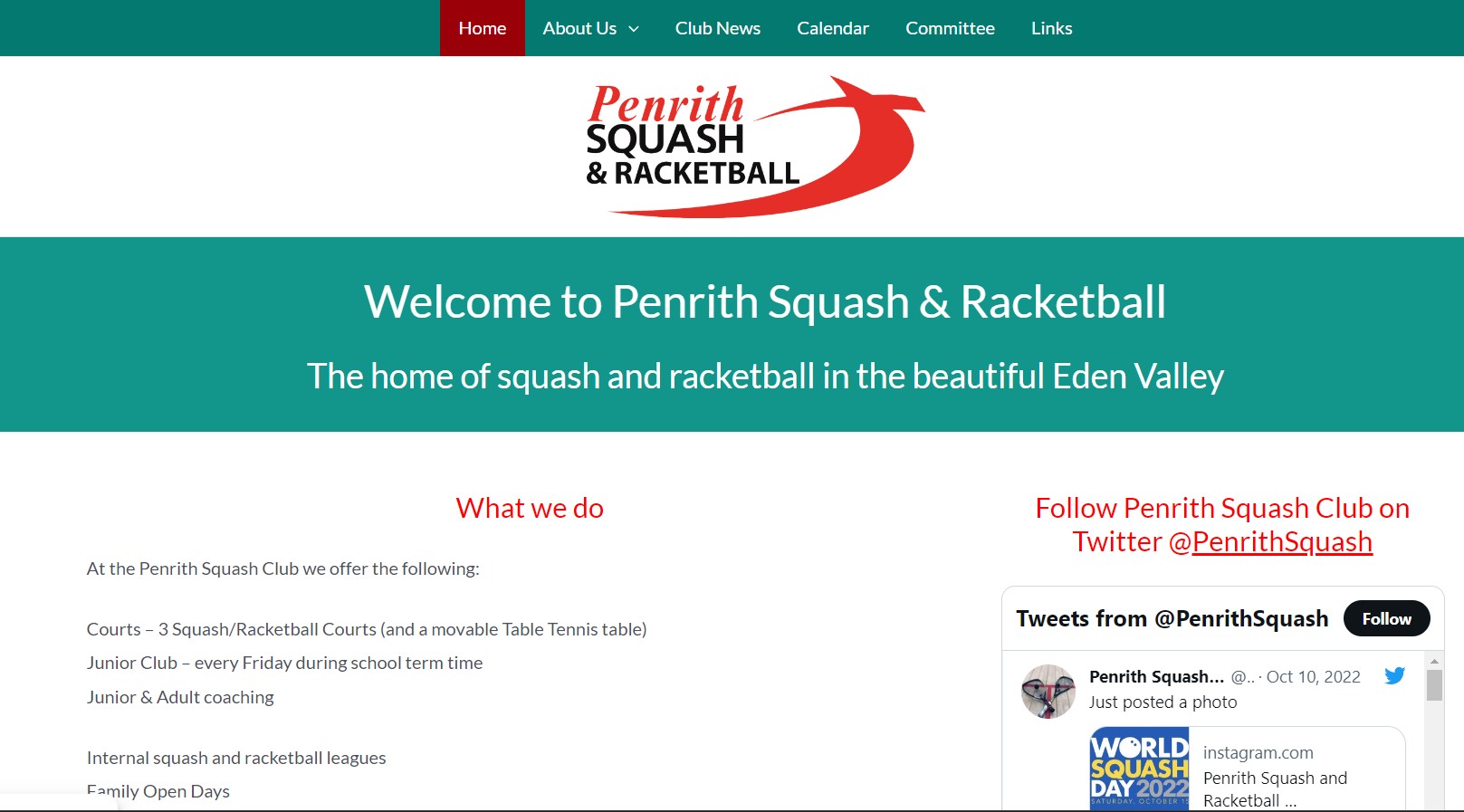 Penrith Squash Club Home Page
