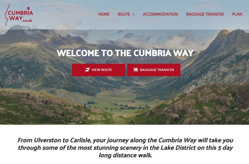Cumbria Way Website Home Page