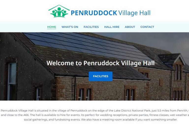 Penruddock Village Hall home page